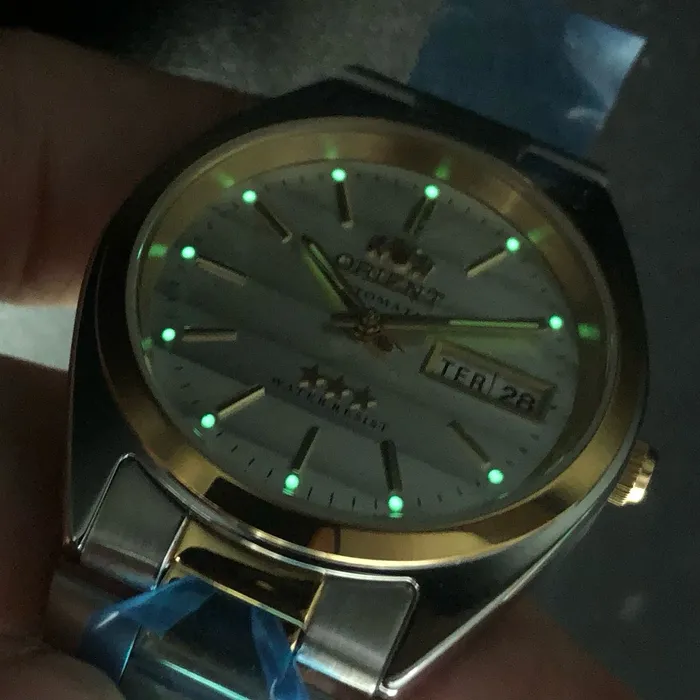 Orient 3 EStrelas Automático classico Misto 469WC1F Branco