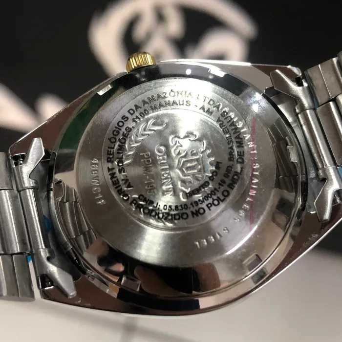 Orient 3 EStrelas Automático classico Misto 469WC1F Branco