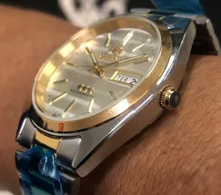 Orient 3 EStrelas Automático classico Misto 469WC1F Branco - imagem 4