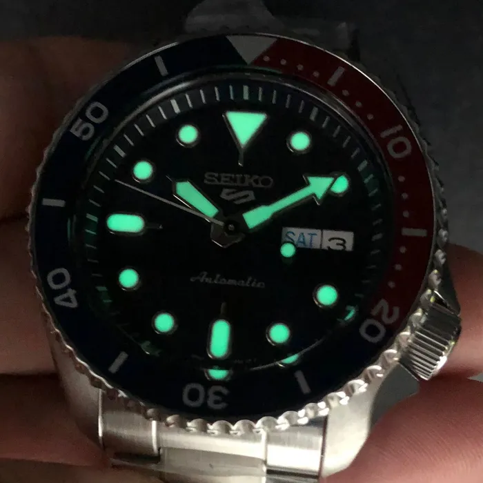 Seiko 5 Sports SRPD53 Automático Pepsi Azul e Vermelho | Taniguchi Relógios