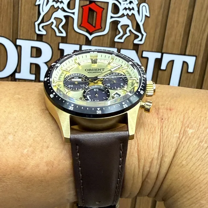 Orient Solartech Cronografo Sport MGSCC011 dourado