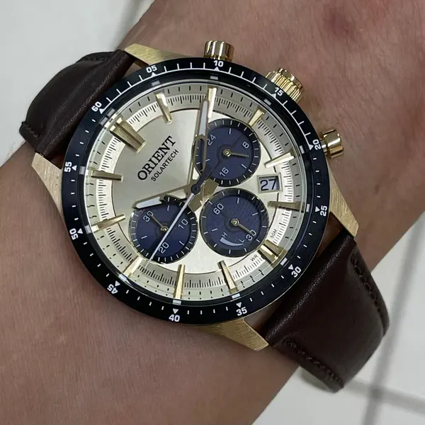 Orient Solartech Cronografo Sport MGSCC011 dourado