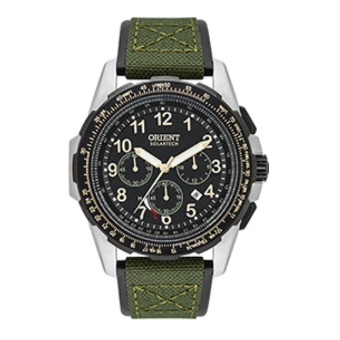 Orient Solartech Cronografo Sports Pilot MBSNC007 Preto