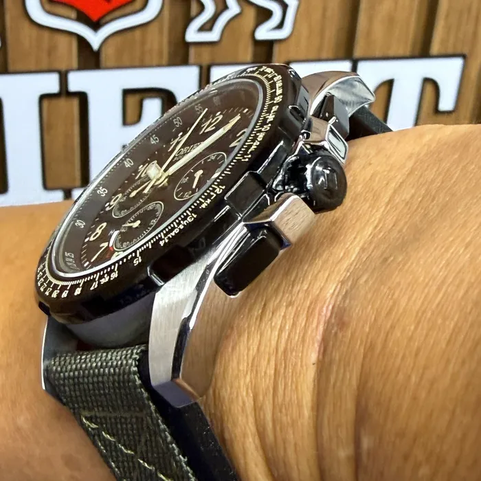 Orient Solartech Cronografo Sports Pilot MBSNC007 Preto
