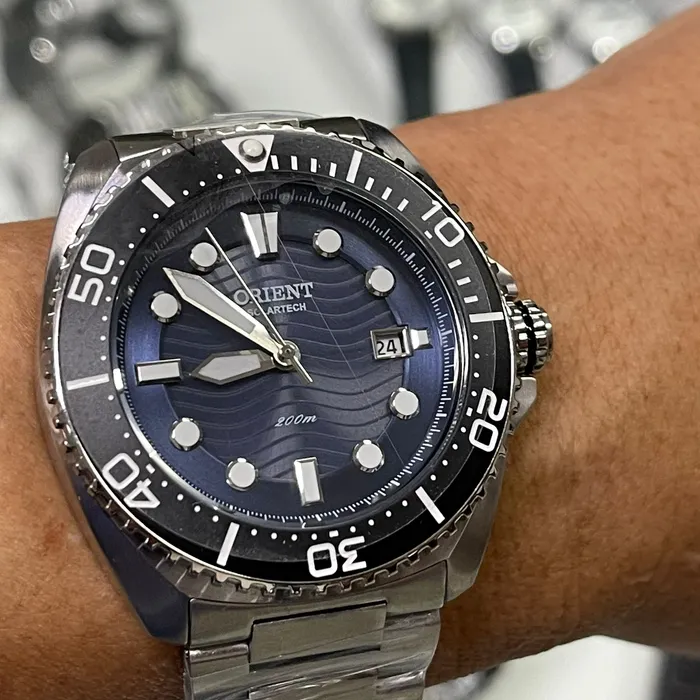 Relógio Orient Solartech Sports Diver MBSS1471 Azul | Taniguchi Relógios