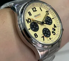 Orient Solartech Cronografo Sports Land MBSSC290 Creme - imagem 3