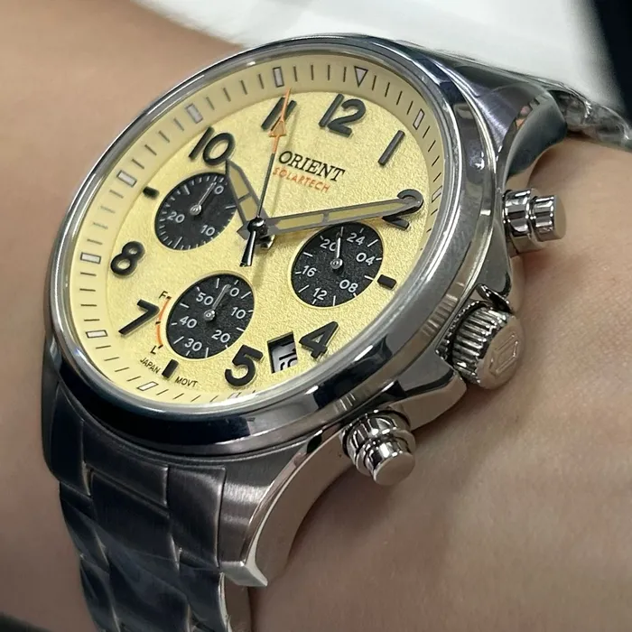 Orient Solartech Cronografo Sports Land MBSSC290 Creme