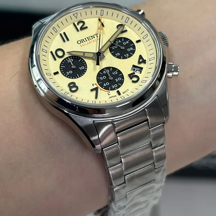 Orient Solartech Cronografo Sports Land MBSSC290 Creme