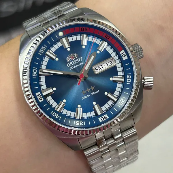 Orient 3 Estrelas Automático Heritage King diver 40 YN6SS028 azul