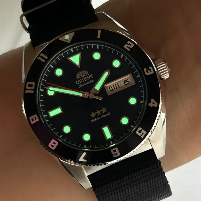 Relógio Orient Automático Sport Land YN6SN027 Safira | Taniguchi