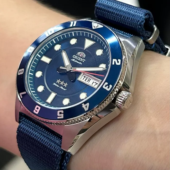 Relógio Orient Automático Sport Land YN6SN027 Safira | Taniguchi