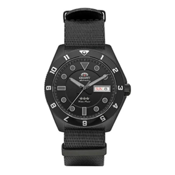 Orient 3 Estrelas Automático Sports Land  IPBlack YN6PN027 preto