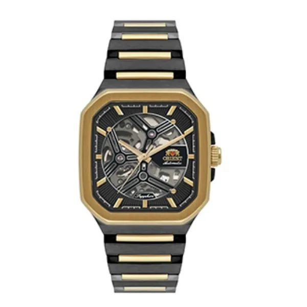 Orient Classico Automático Esqueleto IP Black NH7MM008 Dourado