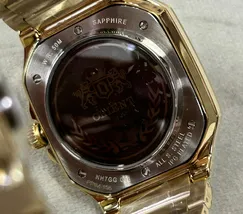 Relógio Orient Automático Skeleton NH7GG008 Dourado Safira - imagem 7