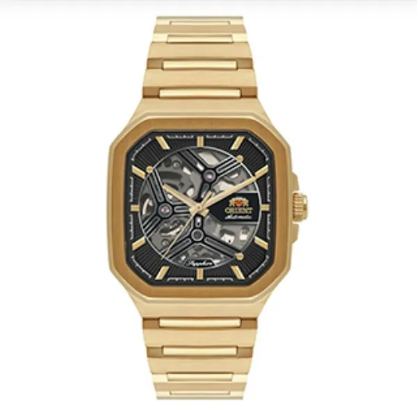 Orient Classico Automático Esqueleto IPGold NH7GG008 Dourado