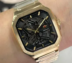 Relógio Orient Automático Skeleton NH7GG008 Dourado Safira - imagem 6