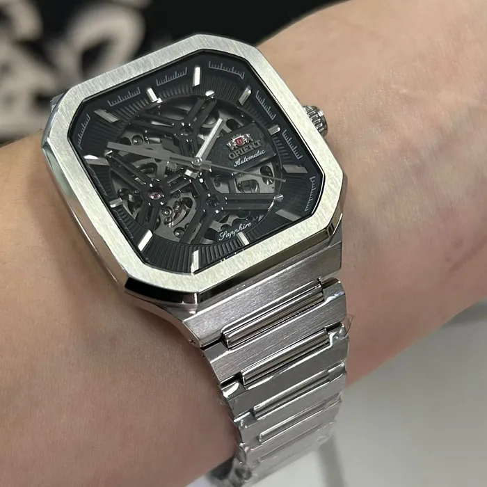 Relógio Orient Automático Skeleton NH7SS008-G1SX Safira