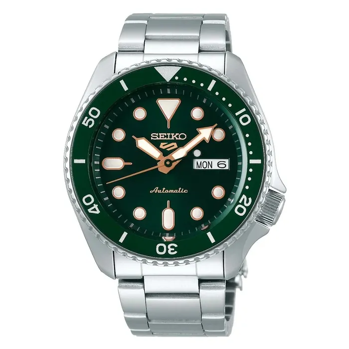 Seiko 5 Sports SRPD63 Automático Verde e Ouro Rosa | Taniguchi Relógios