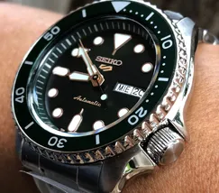 Seiko 5 Sports SRPD63 Automático Verde e Ouro Rosa | Taniguchi Relógios - imagem 3