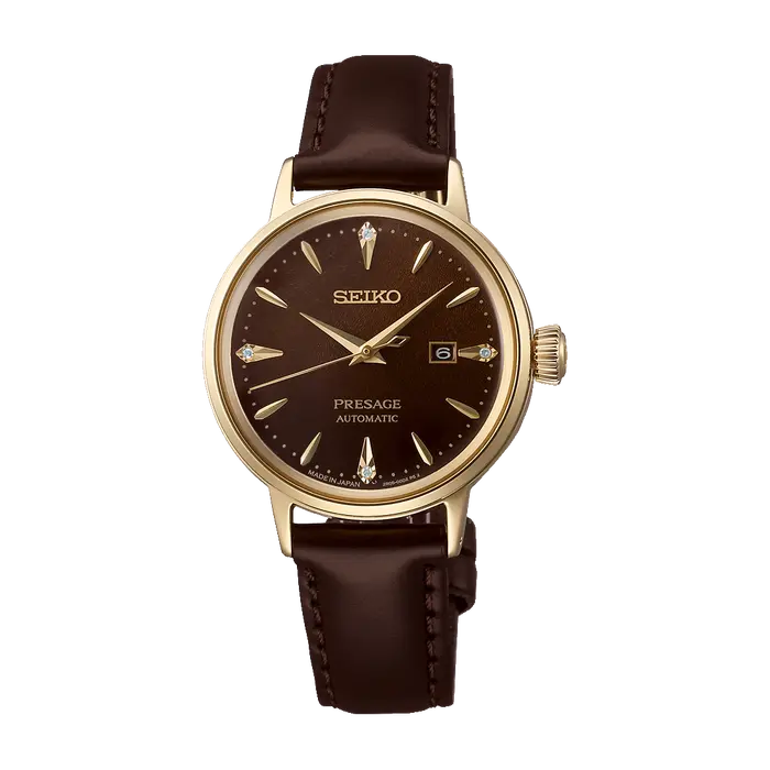 Seiko Presage SRE020J1 Jamaican Coffee: Automático com Diamantes