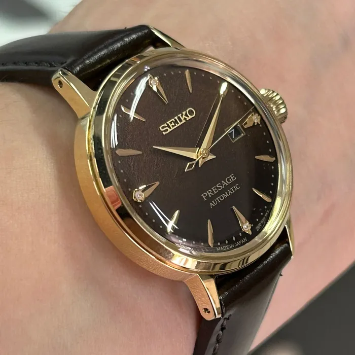 Seiko Presage SRE020J1 Jamaican Coffee: Automático com Diamantes