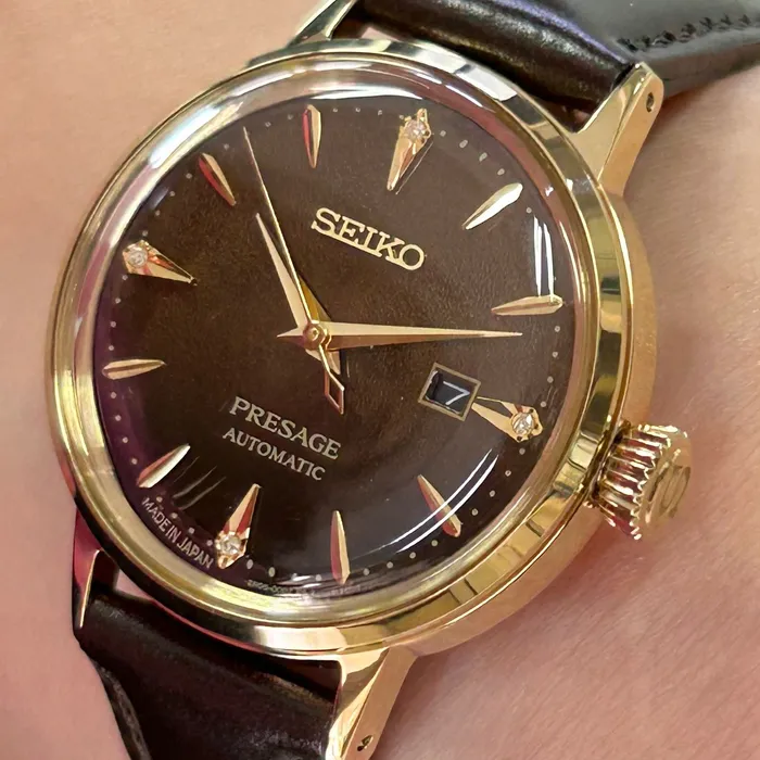 Seiko Presage SRE020J1 Jamaican Coffee: Automático com Diamantes