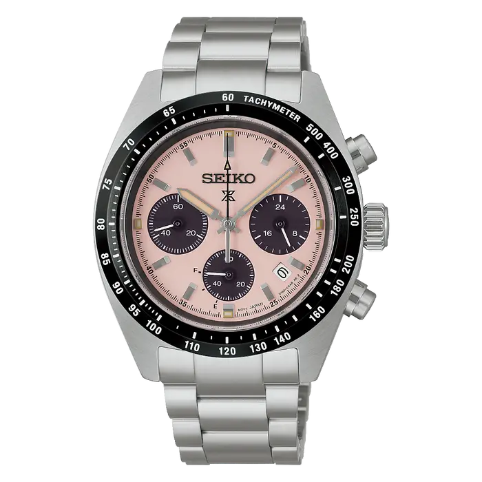 Relógio Seiko SSC963 Speedtimer Solar Salmão 39mm | Taniguchi Relógios