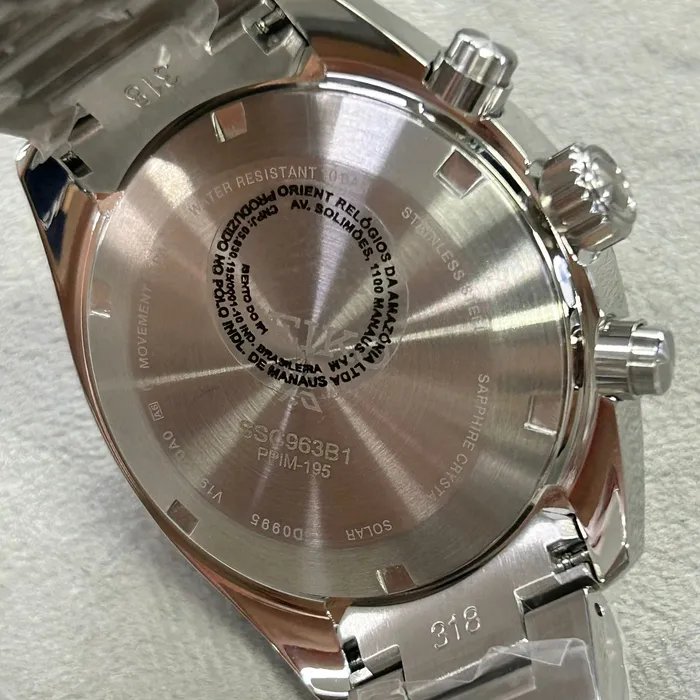 Relógio Seiko SSC963 Speedtimer Solar Salmão 39mm | Taniguchi Relógios