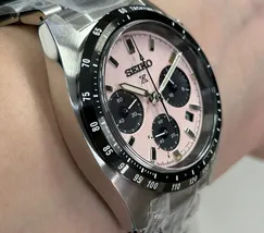 Relógio Seiko SSC963 Speedtimer Solar Salmão 39mm | Taniguchi Relógios