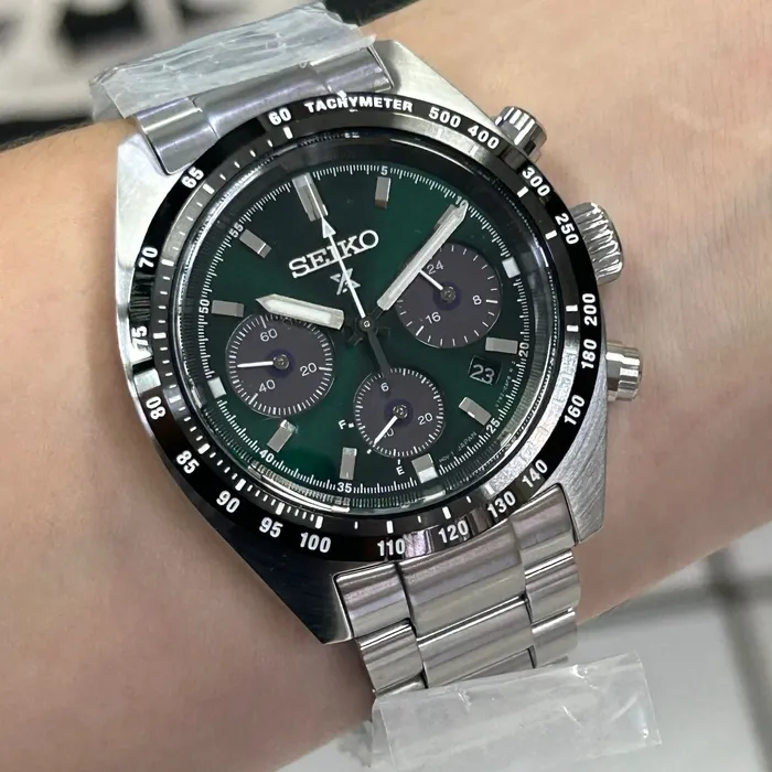Seiko Prospex Speedtimer Solar SSC933 Verde 39mm | Taniguchi Relógios