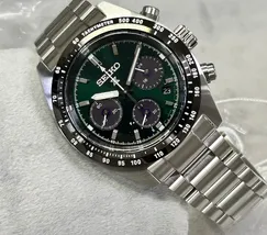 Seiko Prospex Speedtimer Solar SSC933 Verde 39mm | Taniguchi Relógios - imagem 5
