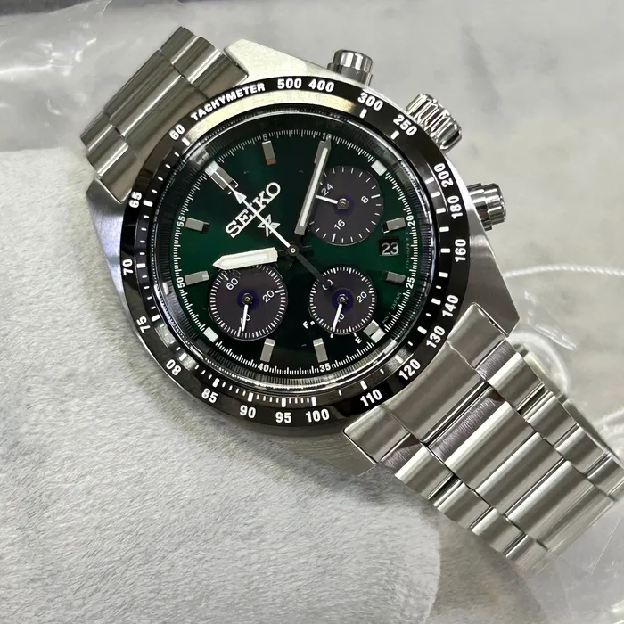 Seiko Prospex Speedtimer Solar SSC933 Verde 39mm | Taniguchi Relógios