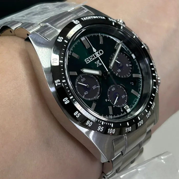Seiko Prospex Speedtimer Solar SSC933 Verde 39mm | Taniguchi Relógios