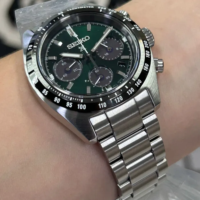 Seiko Prospex Speedtimer Solar SSC933 Verde 39mm | Taniguchi Relógios