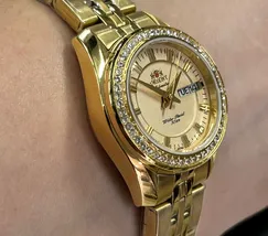 Relógio Orient Automático Feminino NH6GG006 Dourado | Taniguchi Relógios - imagem 3