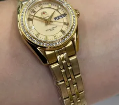 Relógio Orient Automático Feminino NH6GG006 Dourado | Taniguchi Relógios - imagem 4