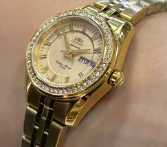 Relógio Orient Automático Feminino NH6GG006 Dourado | Taniguchi Relógios - imagem 6