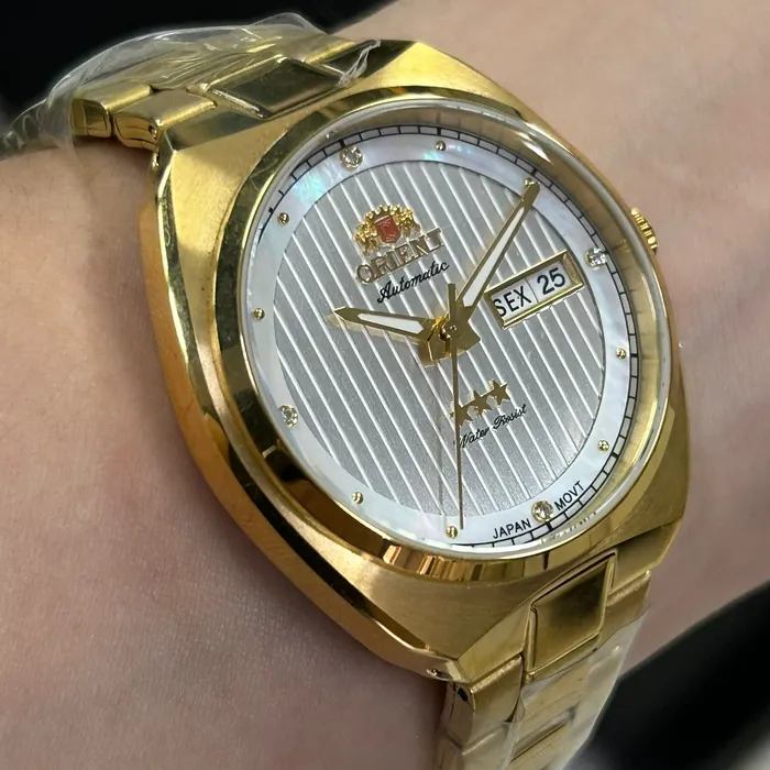 Relógio Orient Automático Feminino F49GG028 Dourado 38mm | Taniguchi Relógios