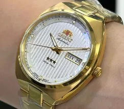 Relógio Orient Automático Feminino F49GG028 Dourado 38mm | Taniguchi Relógios - imagem 5