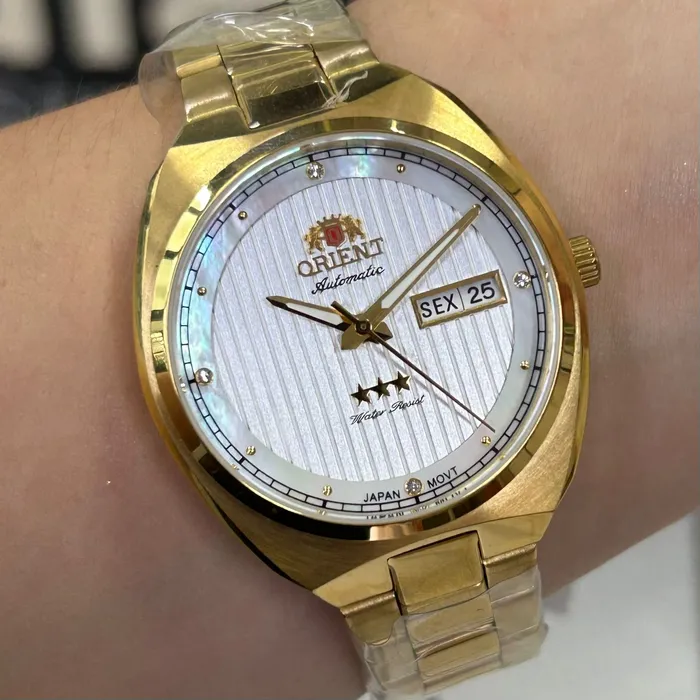 Relógio Orient Automático Feminino F49GG028 Dourado 38mm | Taniguchi Relógios