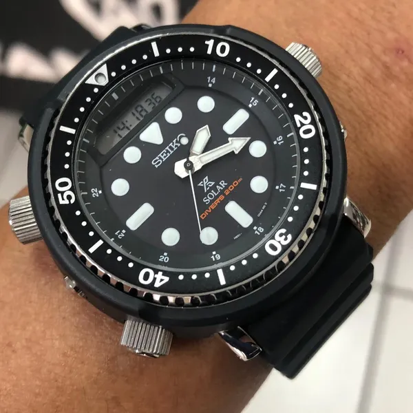 Seiko Prospex Solar Anadigi Arnie SNJ025