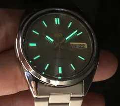 Relógio Seiko 5 Clássico Automático SNXS75B1 Cinza e Dourado | Taniguchi Relógios - imagem 5