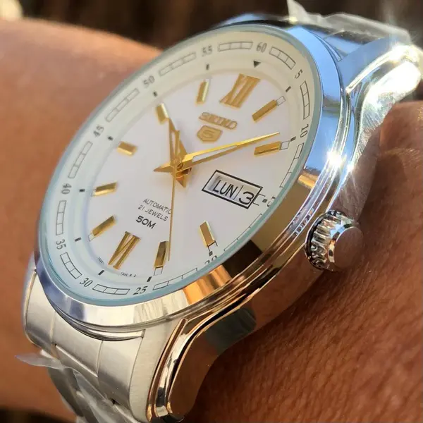 Seiko 5 sports clássico SNKP15B1 Branco