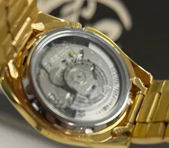 Relógio Seiko 5 Automatic SNKL58B1 Dourado 37mm | Taniguchi Relógios - imagem 8