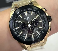 Relógio Orient Solartech Cronógrafo MGSSC058 Dourado | Taniguchi Relógios - imagem 1