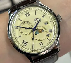 Relógio Orient Bambino Sun & Moon RA-AK0803Y30B Automático | Taniguchi Relógios - imagem 1