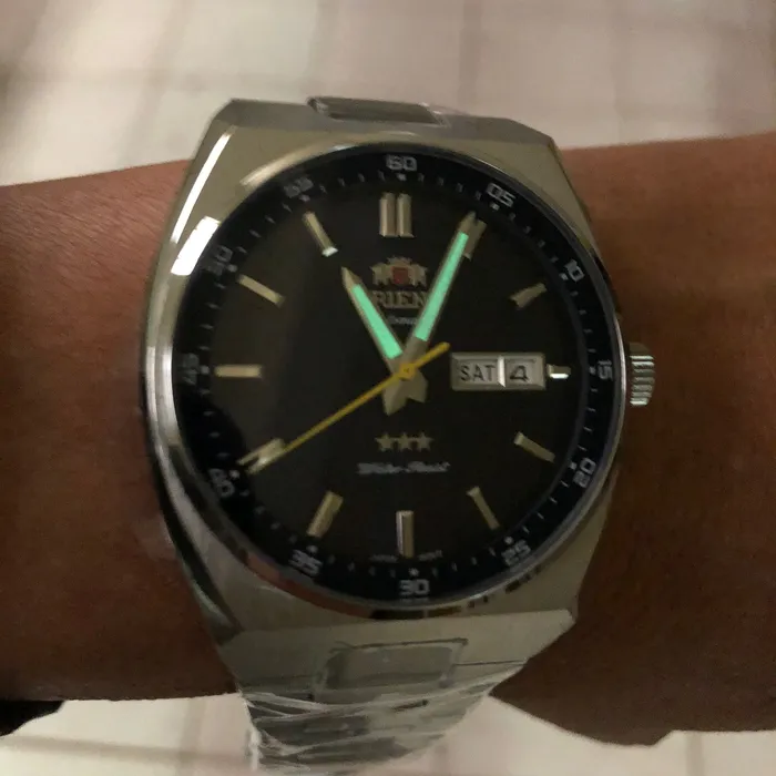 Relógio Orient 3 Estrelas Automático 469SS087NH Azul | Taniguchi Relógios