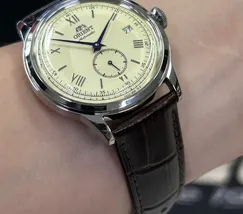 Relógio Orient Bambino 38mm Small Seconds RA-AP0105Y30B Rose Gold | Taniguchi Relógios - imagem 4