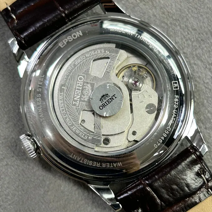 Relógio Orient Bambino 38mm RA-AC0M04Y30B Automático Creme | Taniguchi Relógios