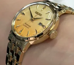 Relógio Seiko Presage Feminino SRE018 Automático Dourado | Taniguchi Relógios - imagem 4